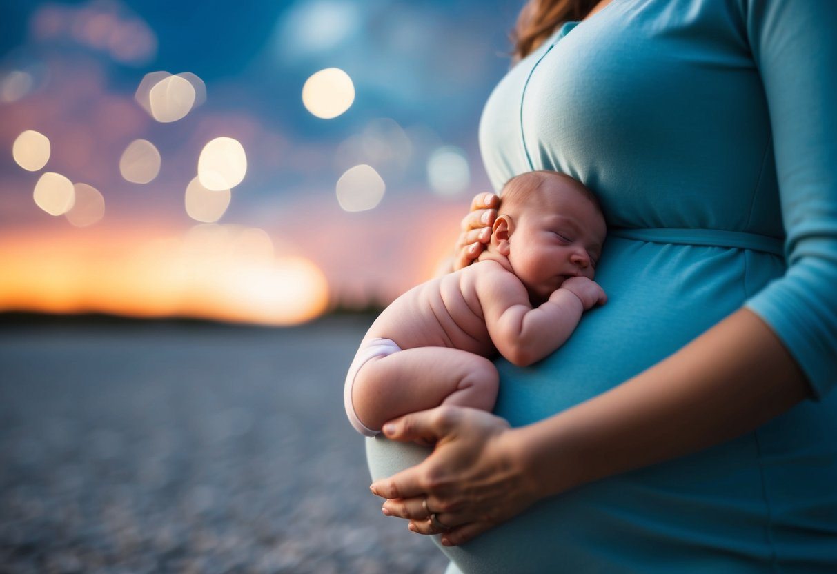 Um sonho de um bebê se movendo dentro de uma barriga
