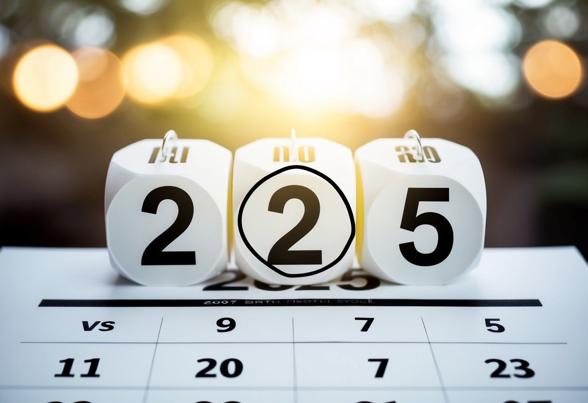 Um calendário mostrando o ano de 2025 com o ano de nascimento de 2007 circulado, indicando a idade da pessoa.