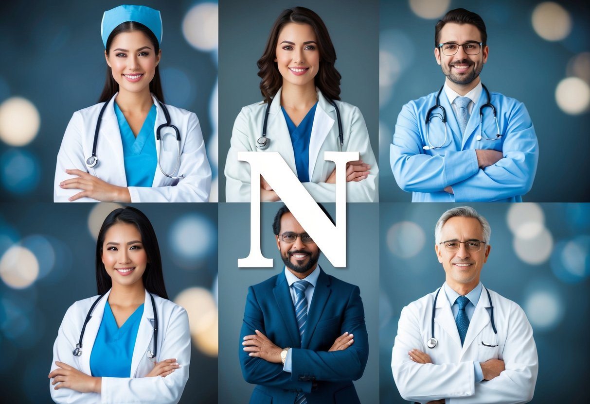 Várias profissões que começam com a letra N: enfermeiro, nutricionista, romancista e neurologista
