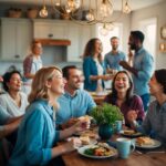 Um sonho de uma casa cheia de pessoas, risos e conversas