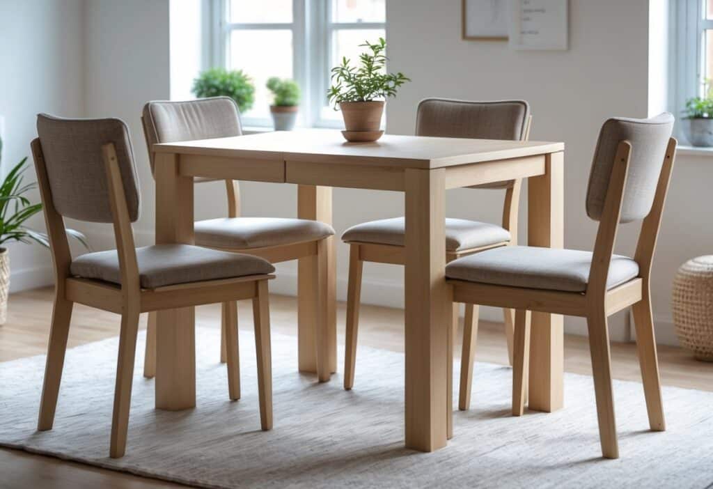 Mesa 4 cadeiras: conforto e estilo compacto ideal para refeições em família pequenas