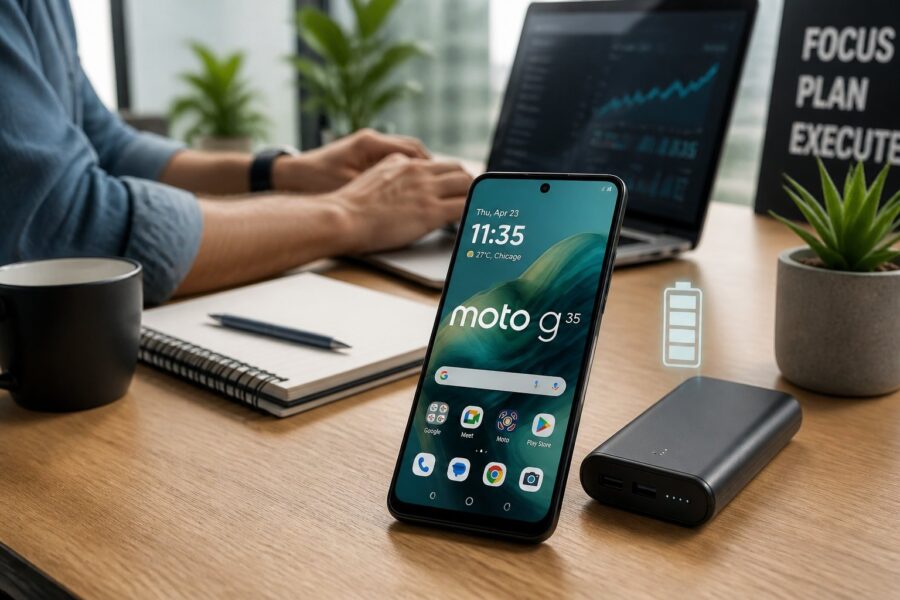 Moto G35: Bateria Duradoura e Desempenho Versátil Para o Seu Dia